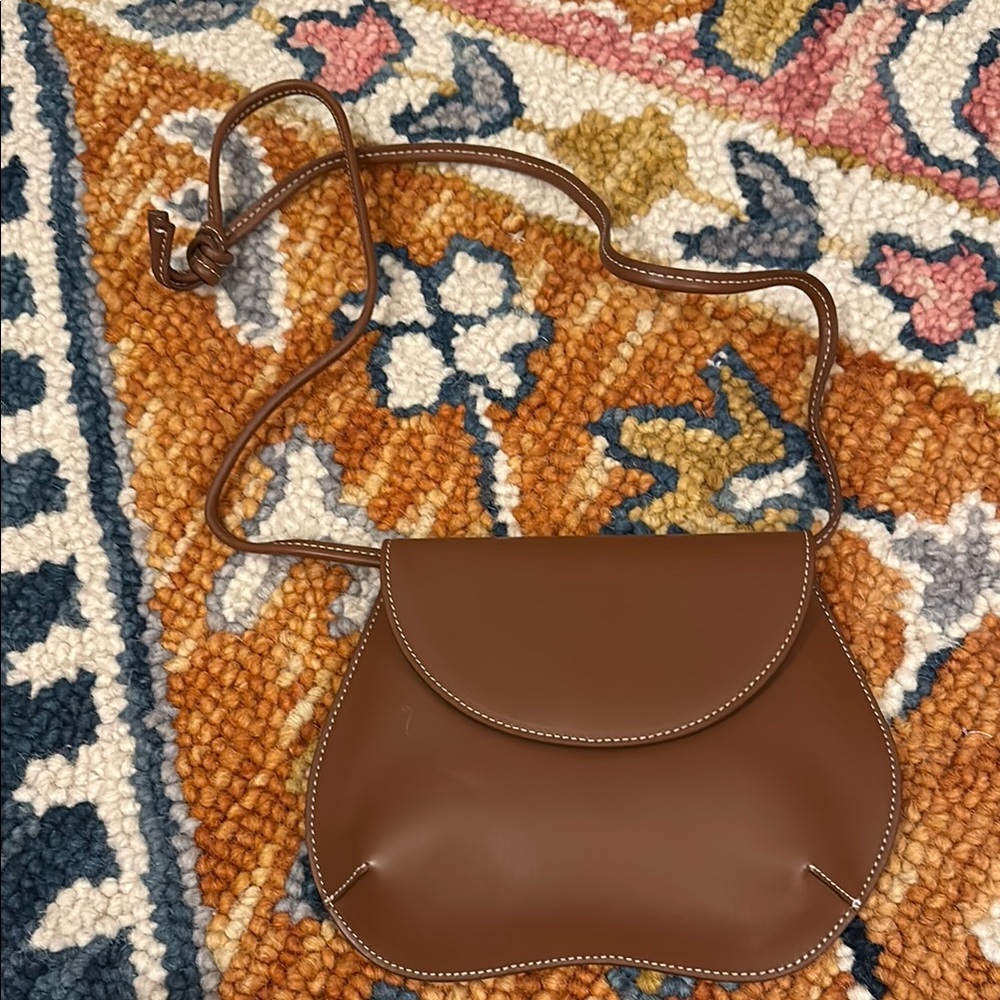NWOT Little Lifner brown cross body made in Italy